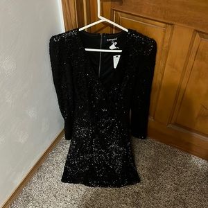 express black sequins dress